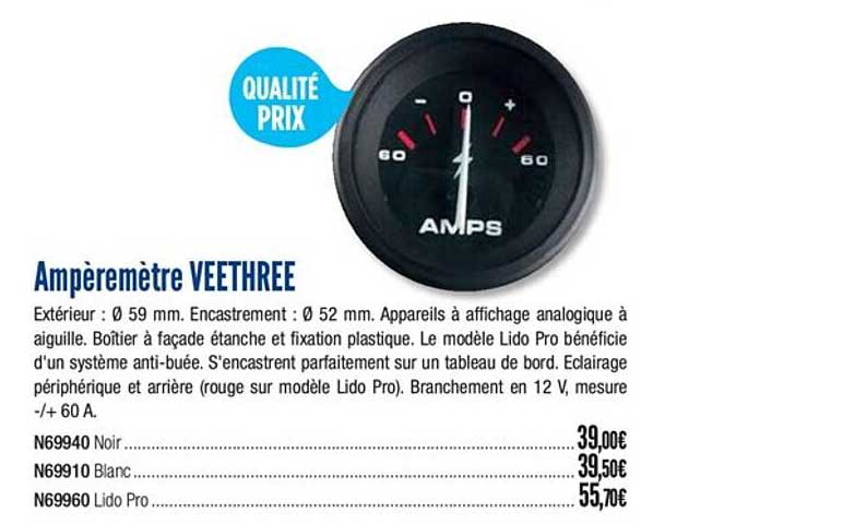 ampèremètre veethree