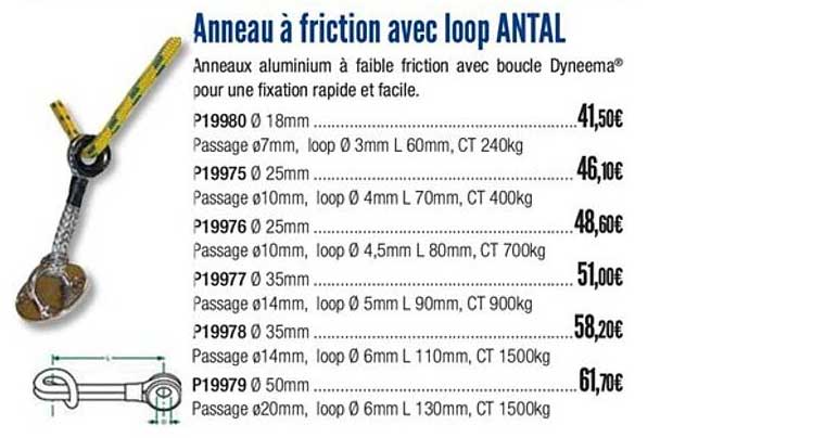 anneau à friction avec loop antal
