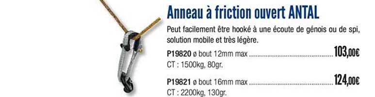 anneau à friction ouvert antal