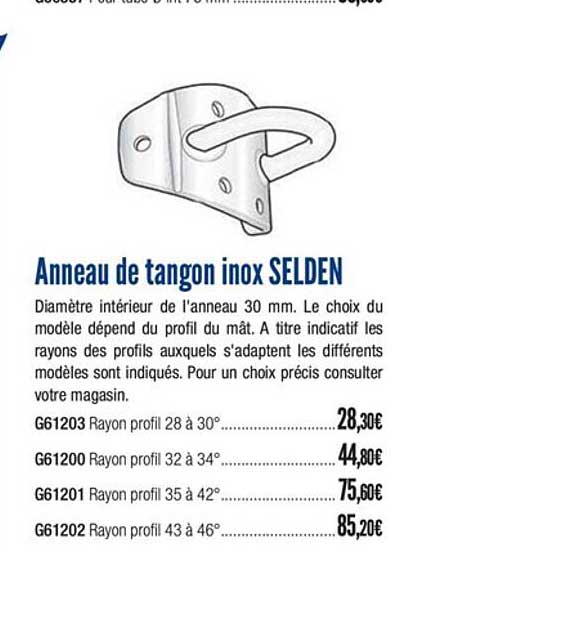 anneau de tangon inox selden