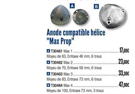 anode compatible hélice max prop