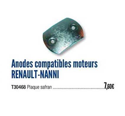 anodes compatibles moteurs renault nanni