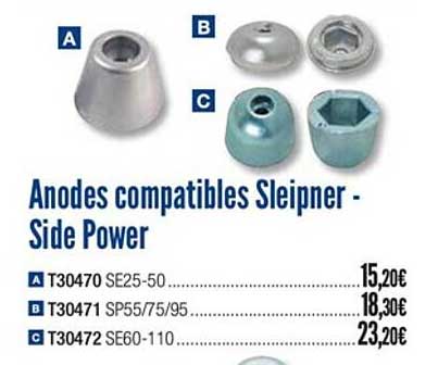 anodes compatibles sleipner side power