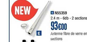 antenne fibre de verre en sections