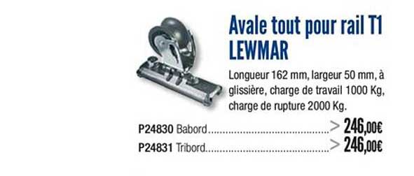 Avale Tout Pour Rail T1 Lewmar