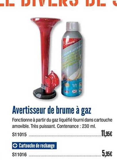 avertisseur de brume à gaz