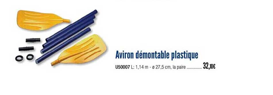 aviron démontable plastique