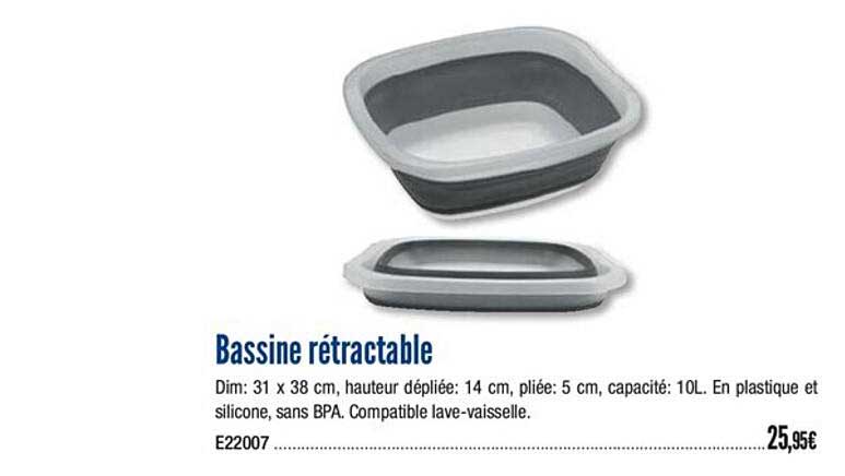 Bassine Rétractable