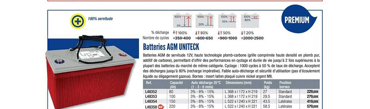 batteries agm uniteck