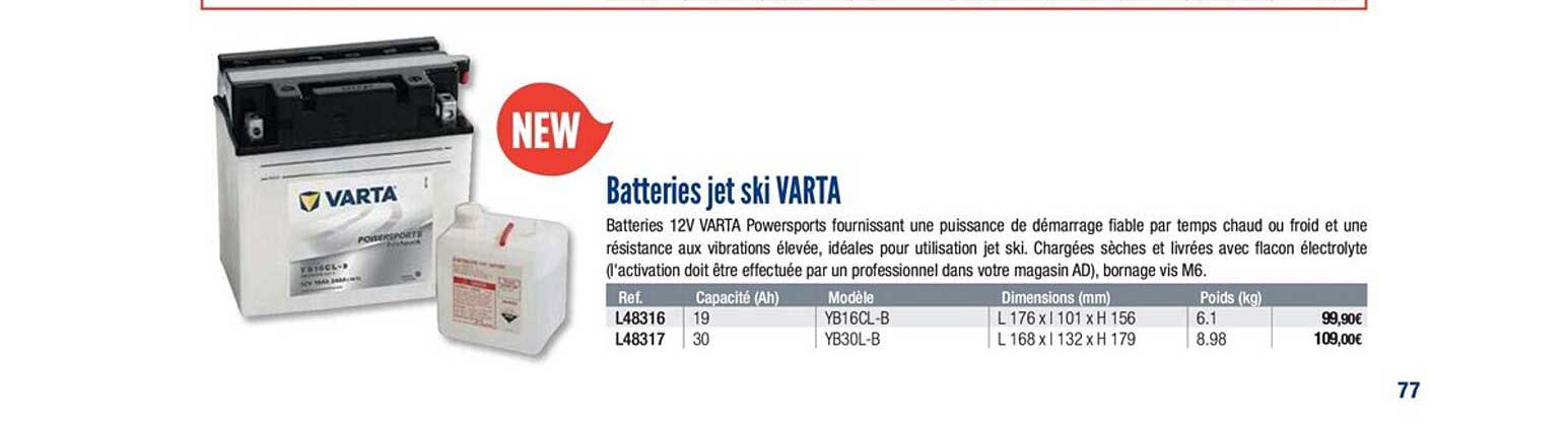 batteries jet ski varta