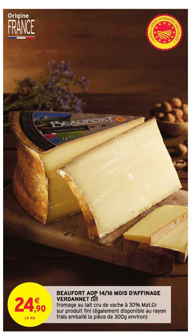 beaufort aop 14-16 mois d'affinage verdannet