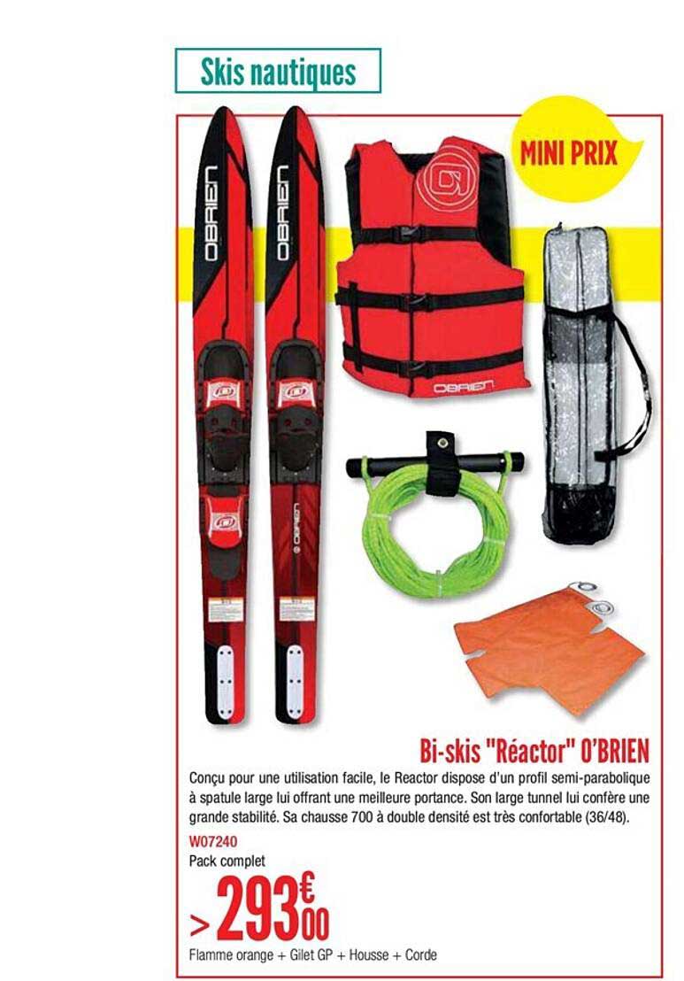 bi skis réactor o'brien