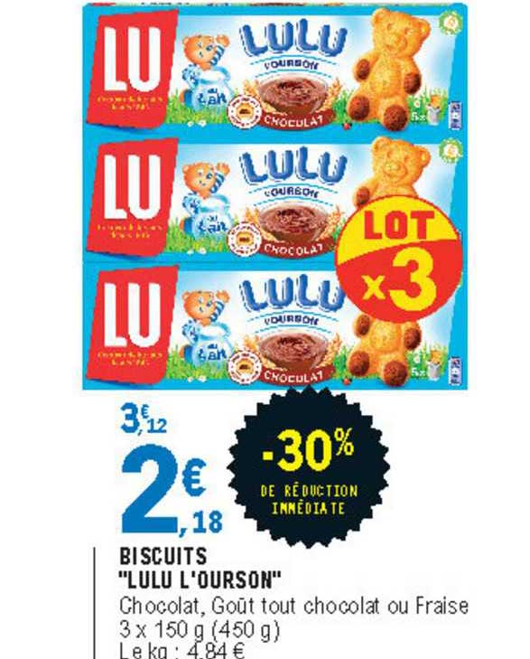 Biscuits "lulu L'ourson"