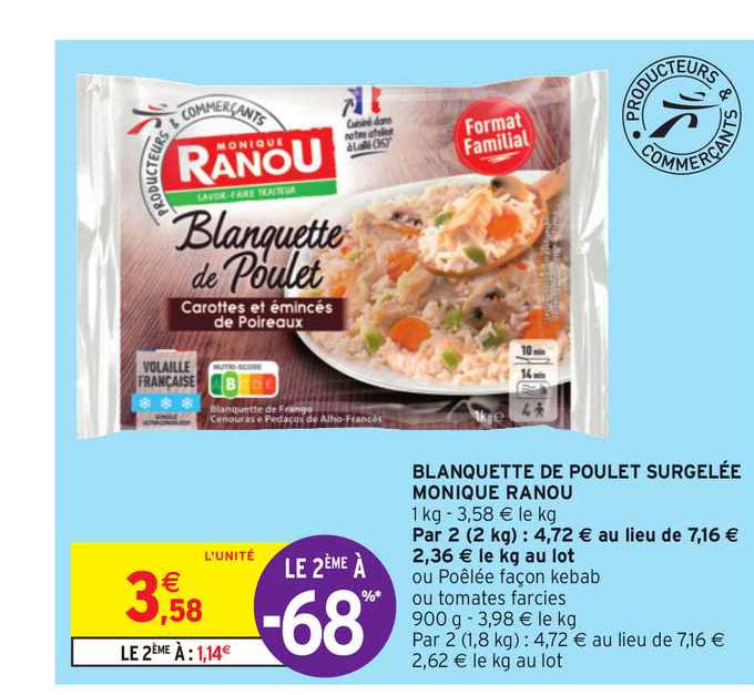 blanquette de poulet surgelée monique ranou