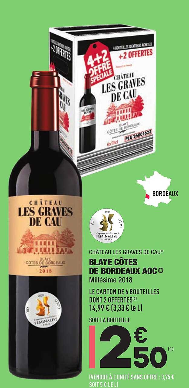 blaye côtes de bordeaux aoc château les graves de cau