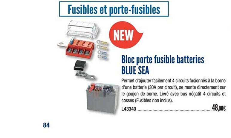 bloc porte fusible batteries blue sea