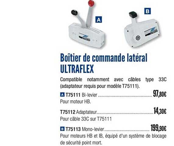 boîtier de commande latéral ultraflex