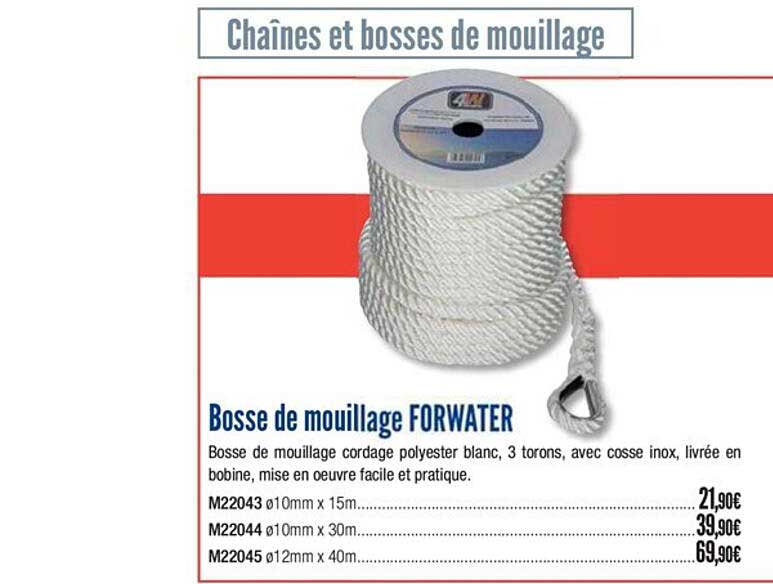 bosse de mouillage forwater