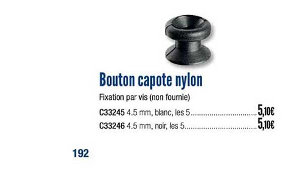 bouton capote nylon