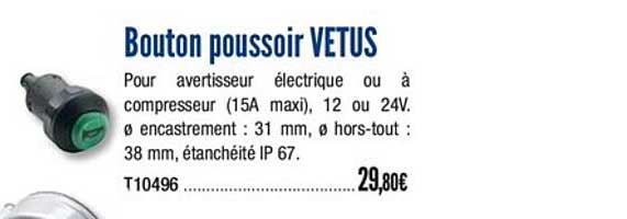 bouton poussoir vetus