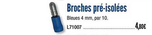 broches pré isolées