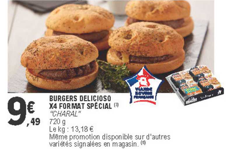 burgers delicioso x4 format spécial "charal"