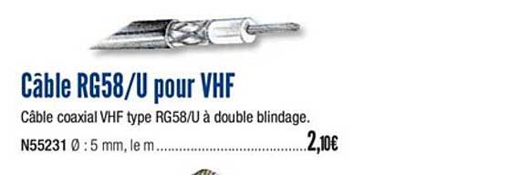 câble rg58 u pour vhf