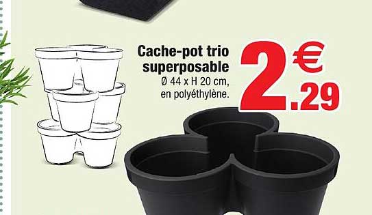 cache-pot trio superposable