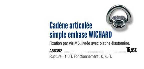 cadène articulée simple embase wichard