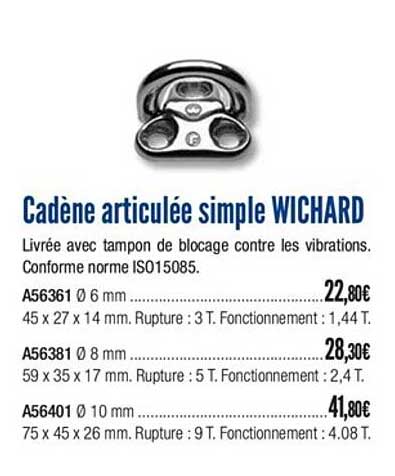 cadène articulée simple wichard