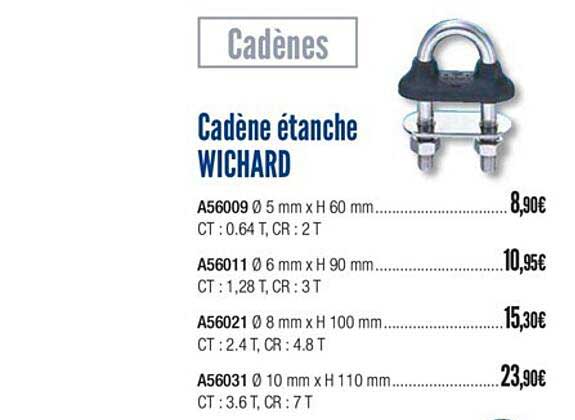 cadène étanche wichard