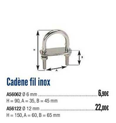 cadène fil inox