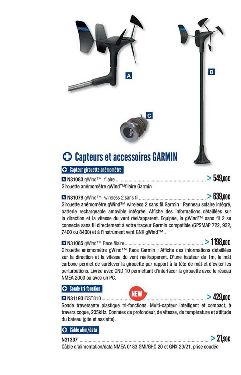 capteurs et accessoires garmin