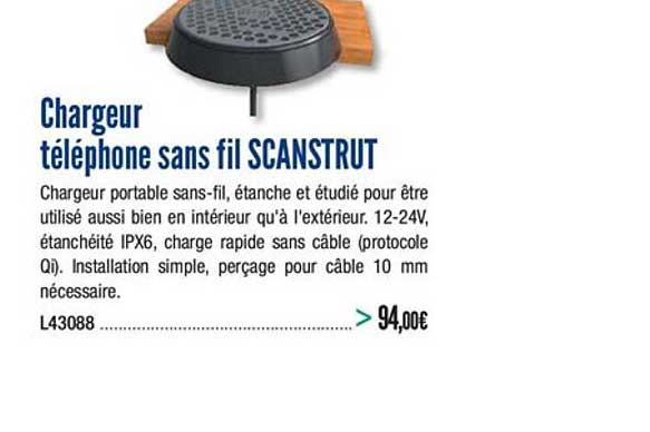 chargeur téléphone sans fil scanstrut
