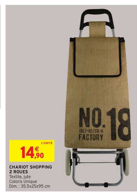 chariot shopping 2 roues