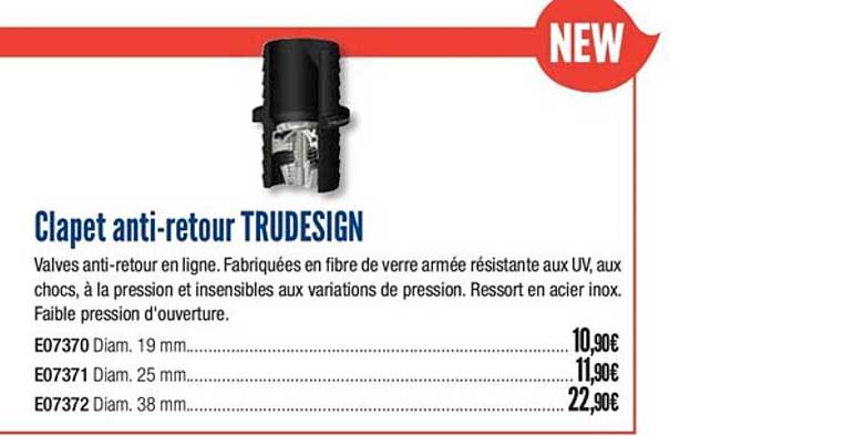 clapet anti retour trudesign