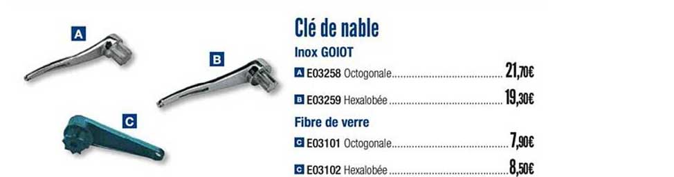 clé de nable inox goiot