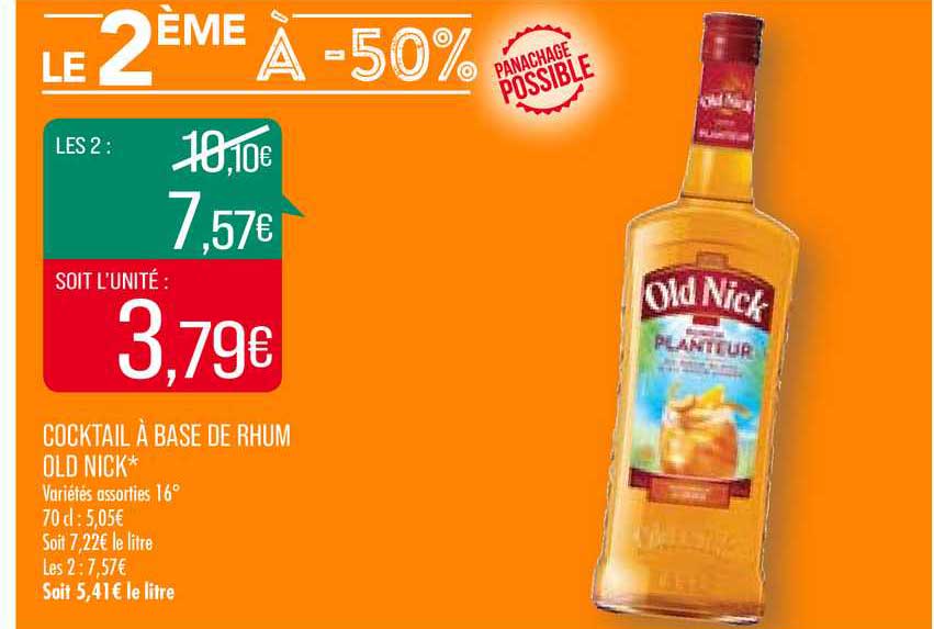 cocktail à base de rhum old nick
