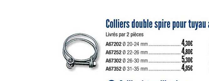 colliers double spire pour tuyau