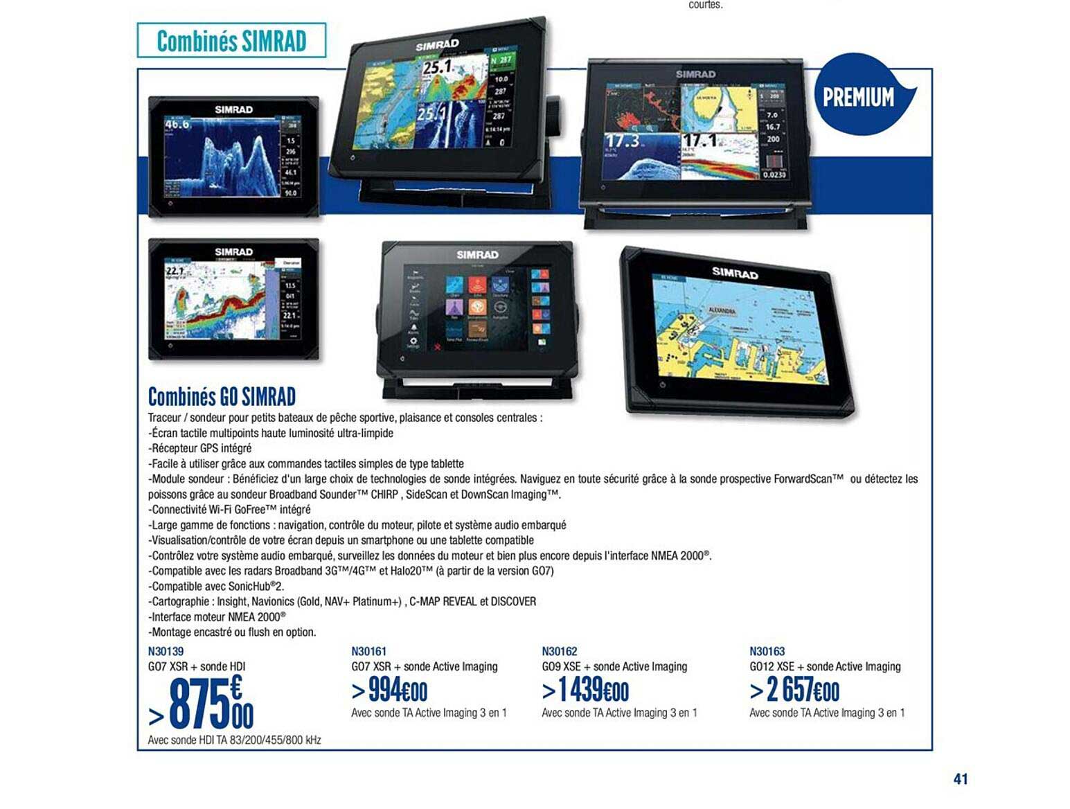 combinés go simrad