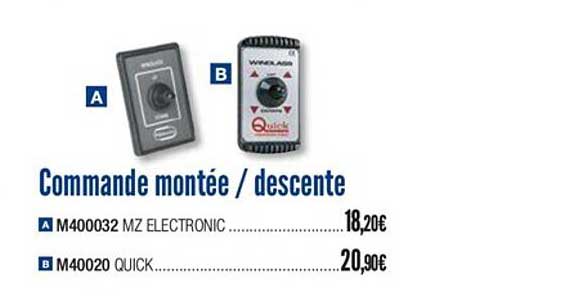 commande montée descente