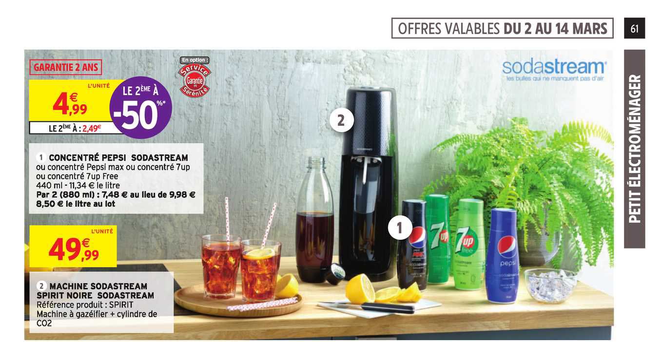 Concentré Pepsi Sodastream, Machine Sodastream Spirit Noire Sodatream