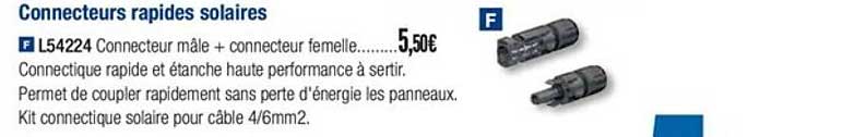 connecteurs rapides solaires l54224