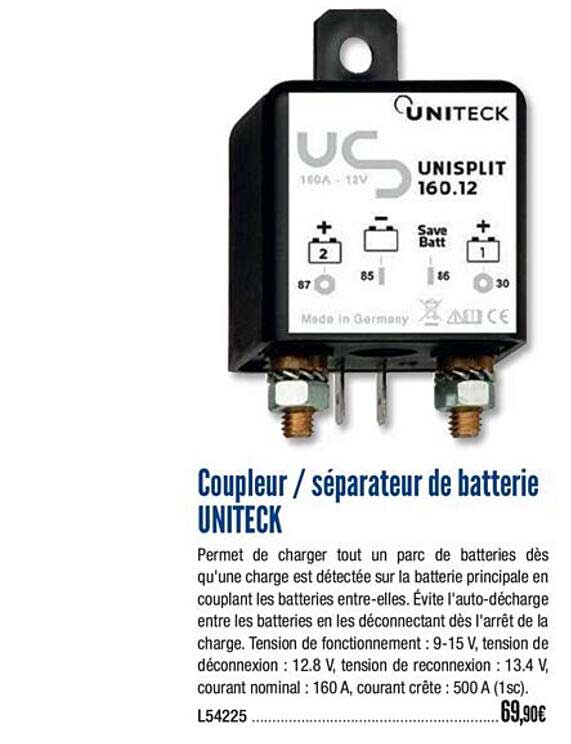coupleur séparateur de batterie uniteck