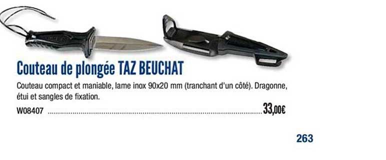 couteau de  plongée taz beuchat