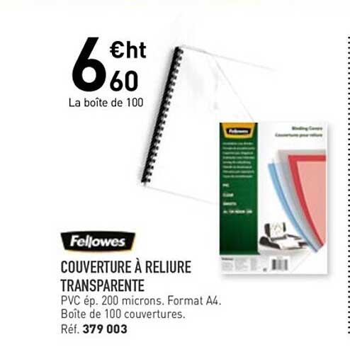 Couverture à Reliure Transparente Fellowes
