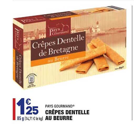 Crêpes Dentelle Au Beurre Pays Gourmand