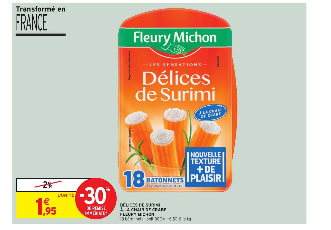 délices de surimi à la chair de crabe fleury michon