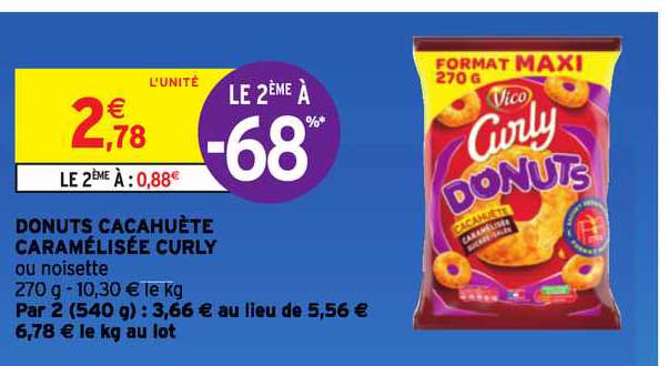 Donuts Cacahuète Caramélisée Curly