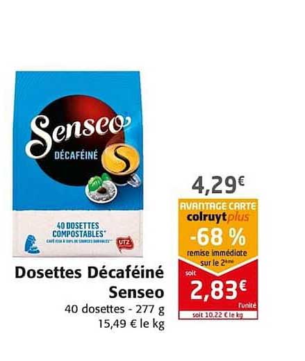 Dosettes Décaféiné Senseo